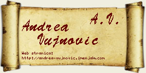 Andrea Vujnović vizit kartica